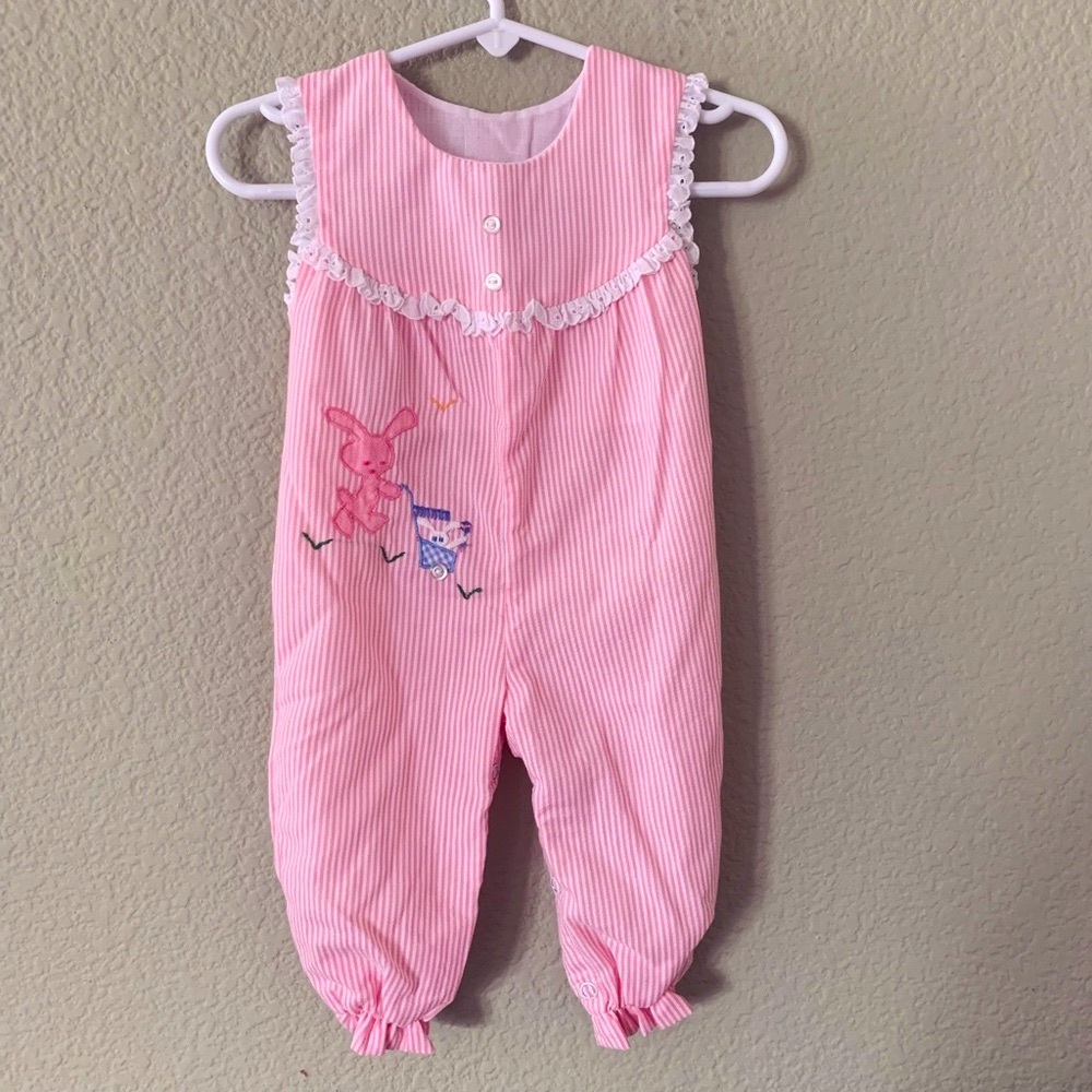 🐰FINAL PRICE!🐰 Sweet Vintage Pink Bunny Playsuit